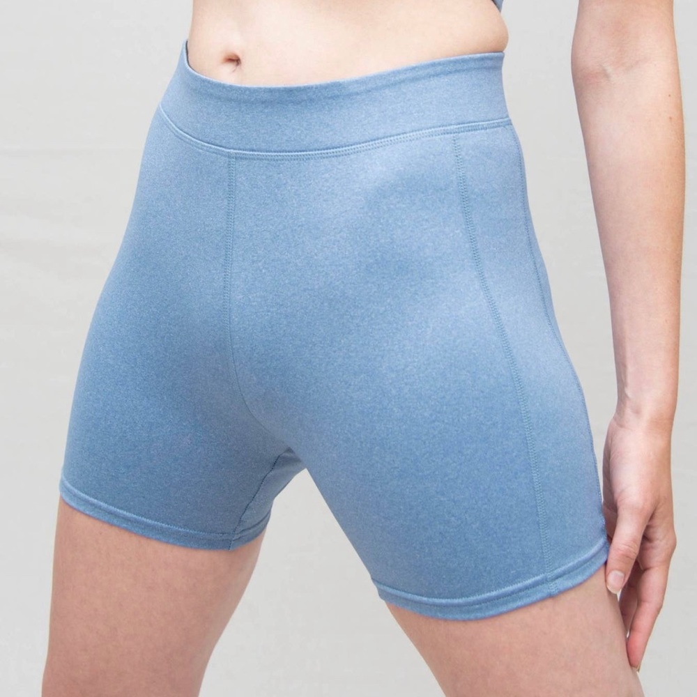 New Fine Heather Blue Bike Short Sz XS-XXL